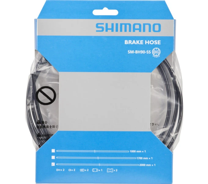 SHIMANO Bremsleitung SM-BH90-SS | Gerader Anschluss | Schwarz – Bild 2