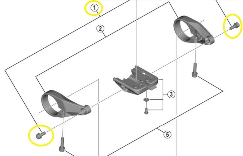 SHIMANO Schrauben Für STEPS Display SC-E6100 (2 Stk)